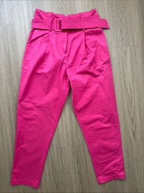 Sfera Hot Pink High Rise Belted Tapered Pants EUR 38